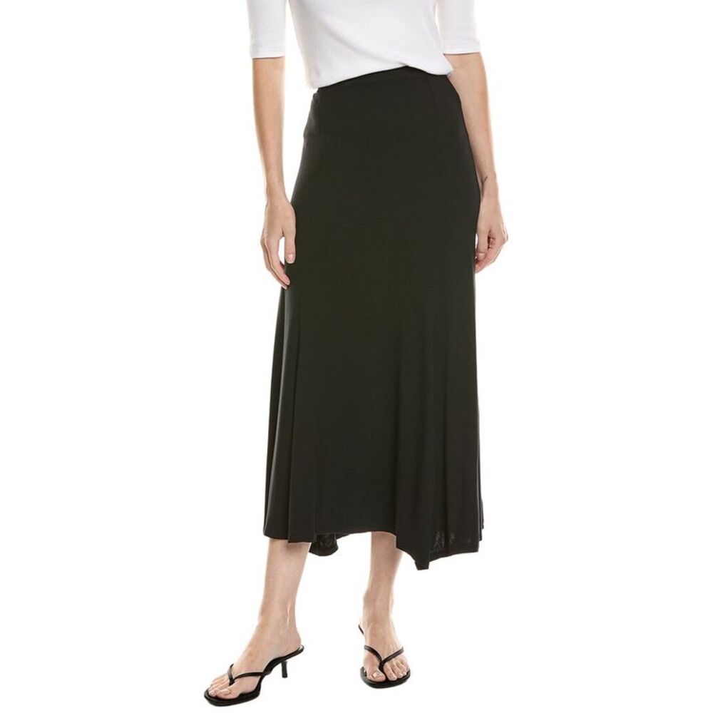 T Tahari Womens Pull-On Maxi Flare Skirt, Black